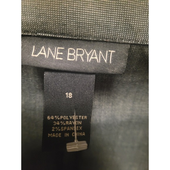 Lane Bryant Womens Gray Ruffle Front Blazer Jacket Sz 18 Elegant Professional - Picture 2 of 9